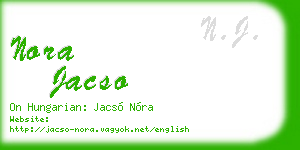 nora jacso business card